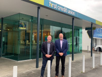 Mike Reuter and Rob Jones at First Credit Union, Hamilton, NZ